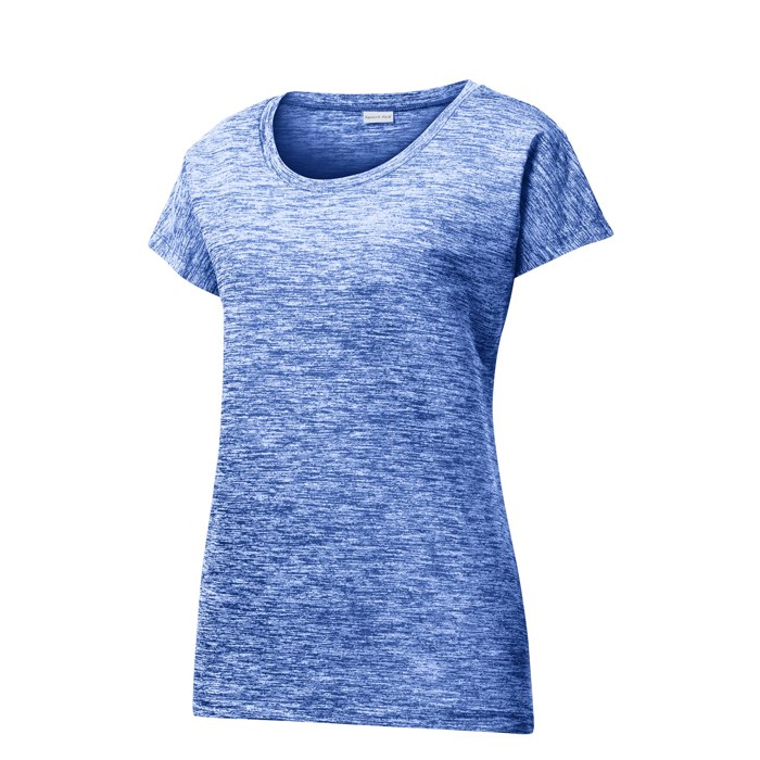 SportTek Ladies PosiCharge Electric Heather Sporty Tee